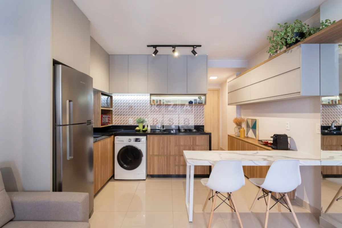 Esta linda kitnet de 35m² no Noroeste será vendida totalmente mobiliada e pronta...