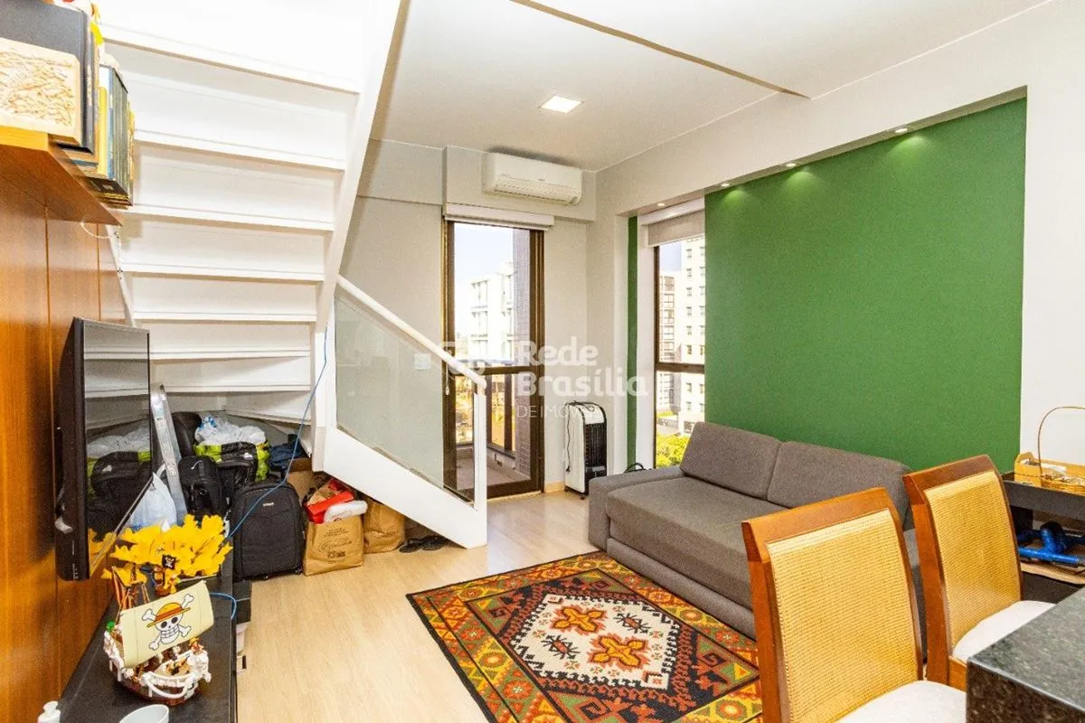 Park Sul - Apartamento Duplex mobiliada - varanda - 1 quartos - 1 suíte - nascen...