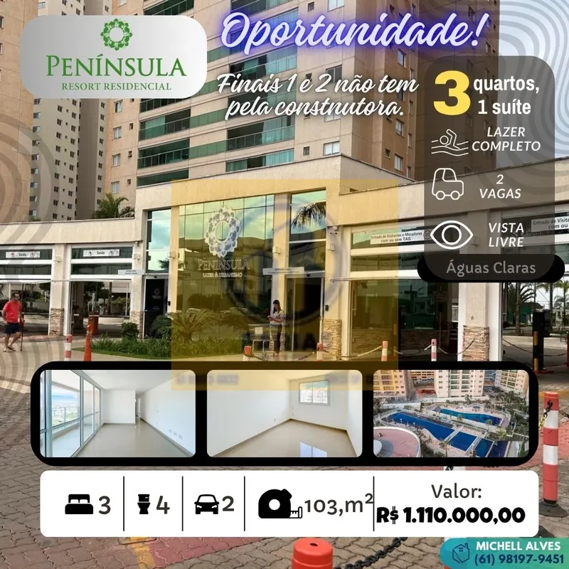 IMÓVEL DISPONÍVEL APENAS PARA VENDA!Residencial Península - Lazer e Urbanismo (Á...