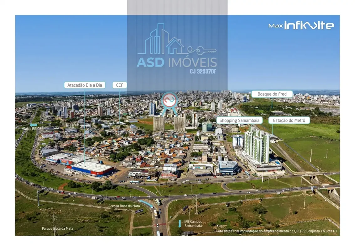 MAX INFINITE em Samambaia Sul - APTOS DE 1 E 2 QTOS 300 METROS DO METRÕ