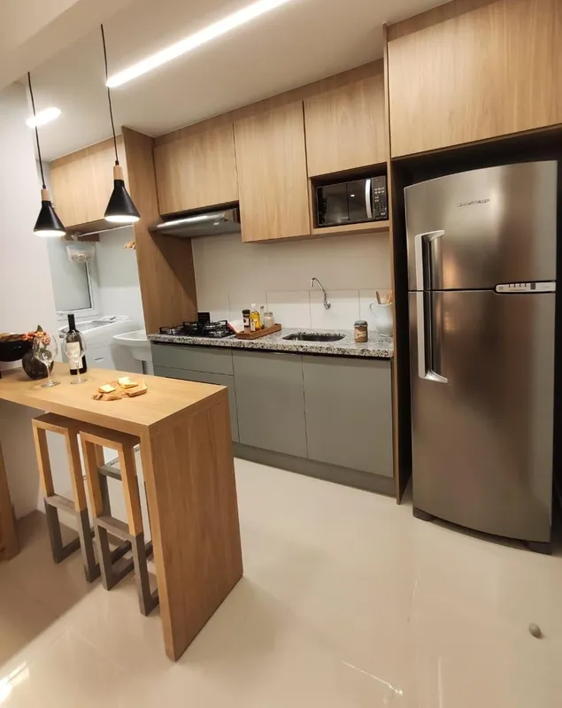 Apartamentos modernos de 55,93 m² e 56,45 m², com plantas inteligentes de 2 quar...