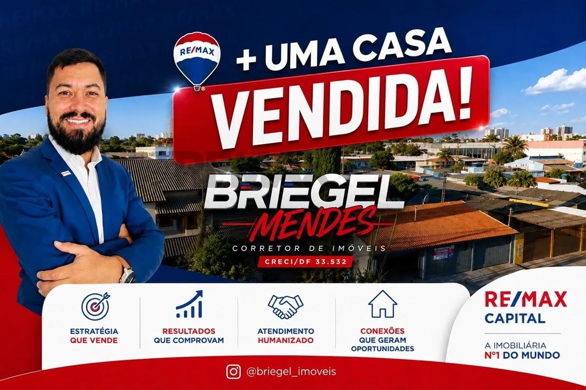 Casa Térrea Contemporânea à Venda no Setor Sul do Gama Quadra 10 Conjunto J Lote...