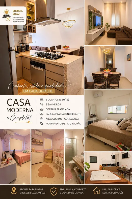 CASA MODERNA, COMPLETA E SOFISTICADA — PRONTA PARA MORAR!Um imóvel pensado para ...