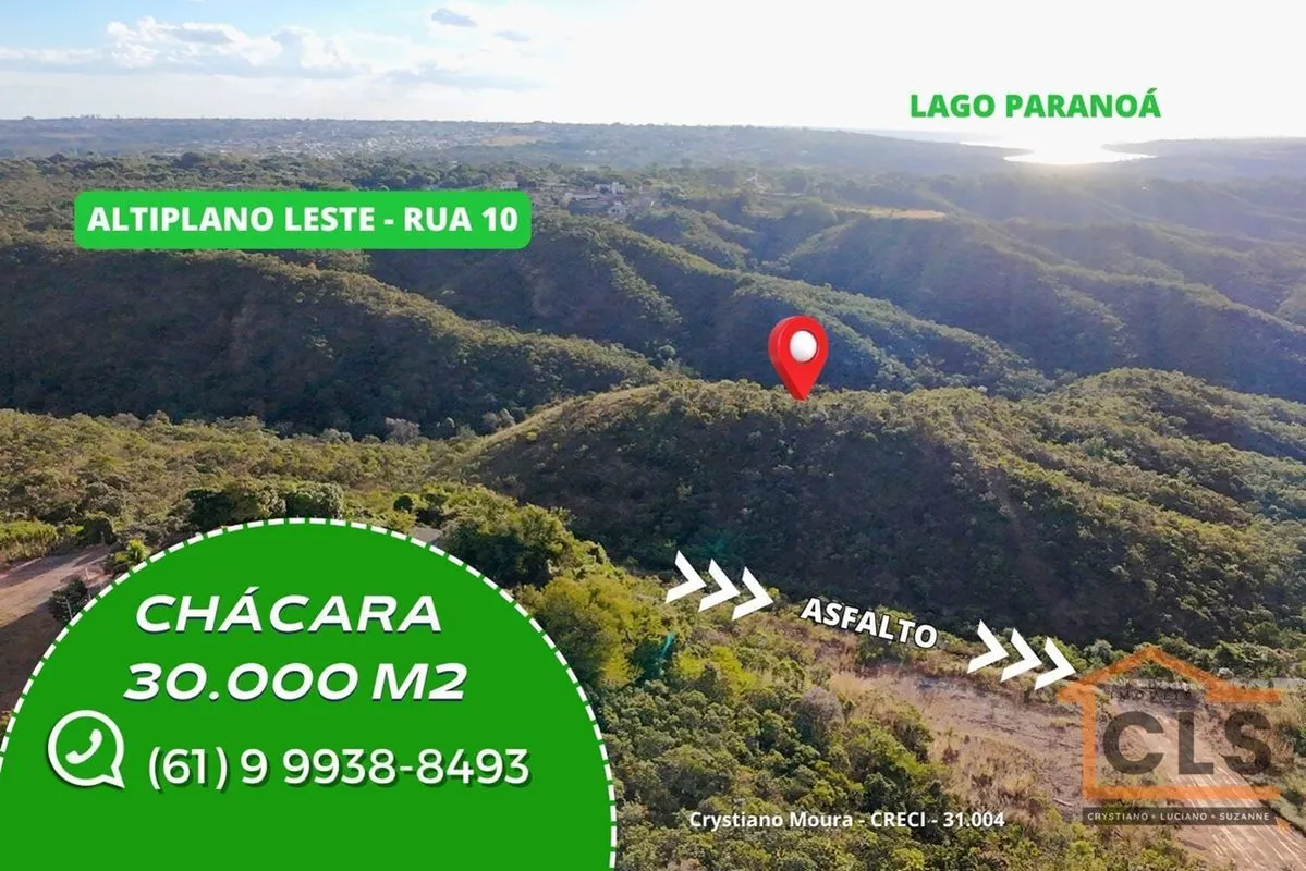 Chácara à Venda no Altiplano Leste - 30.000 m2 - NO ASFALTOLocalização Estratégi...