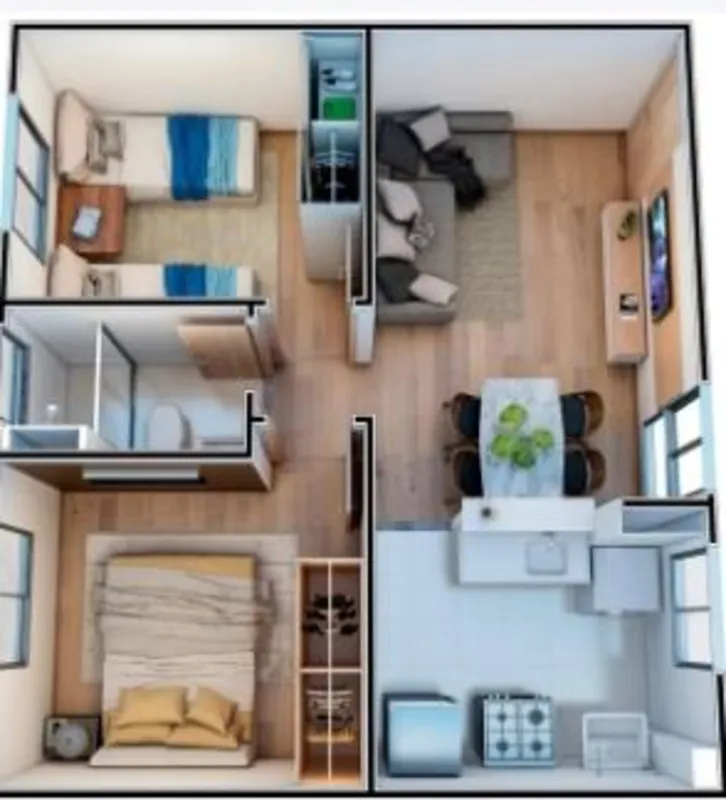 Sharks imobiliária vende apartamento Próximo faculdade e Shoppings , com 2 quart...