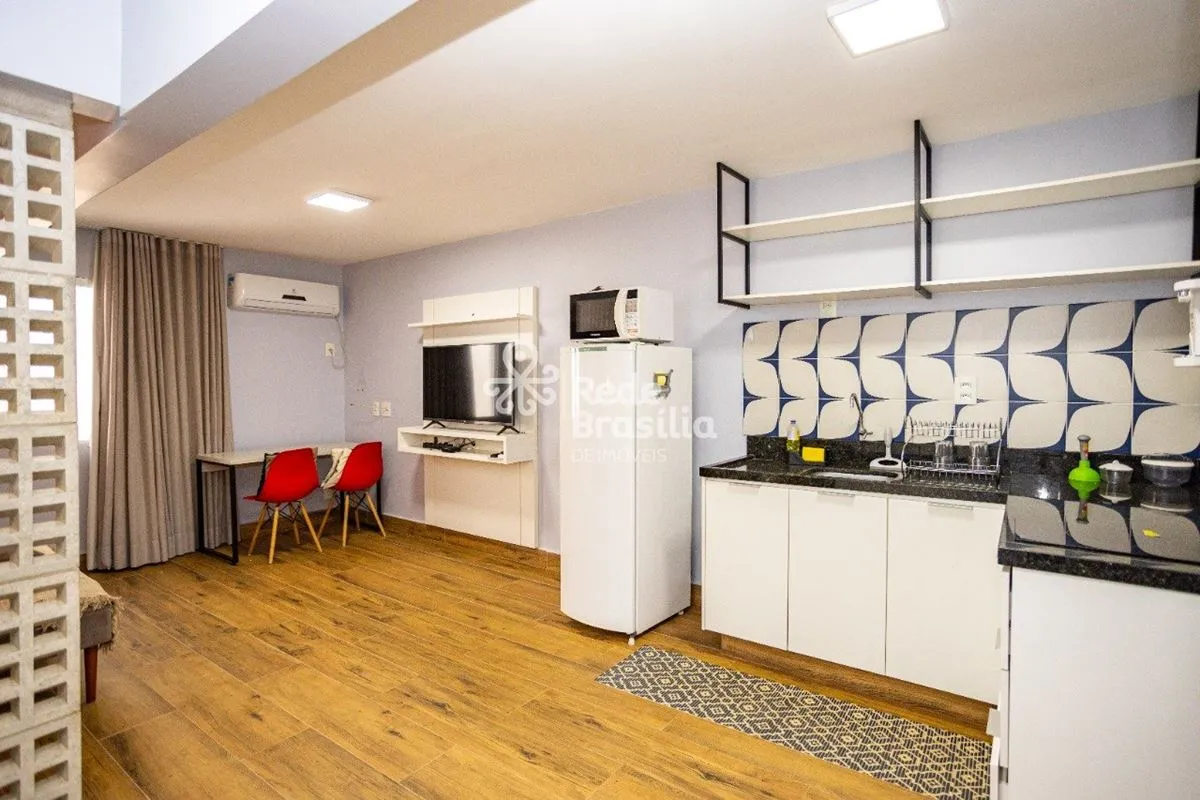 TH35351 - Scrs 516 Asa Sul - Res. Veredas, Apartamento Mobiliado 01 quarto, 33m²...