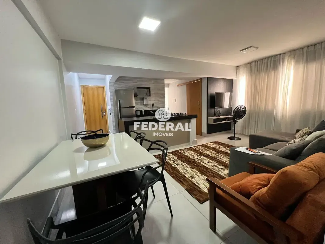 Apartamento mobiliado com 03 quartos sendo 01 suite, dois quartos com armários e...
