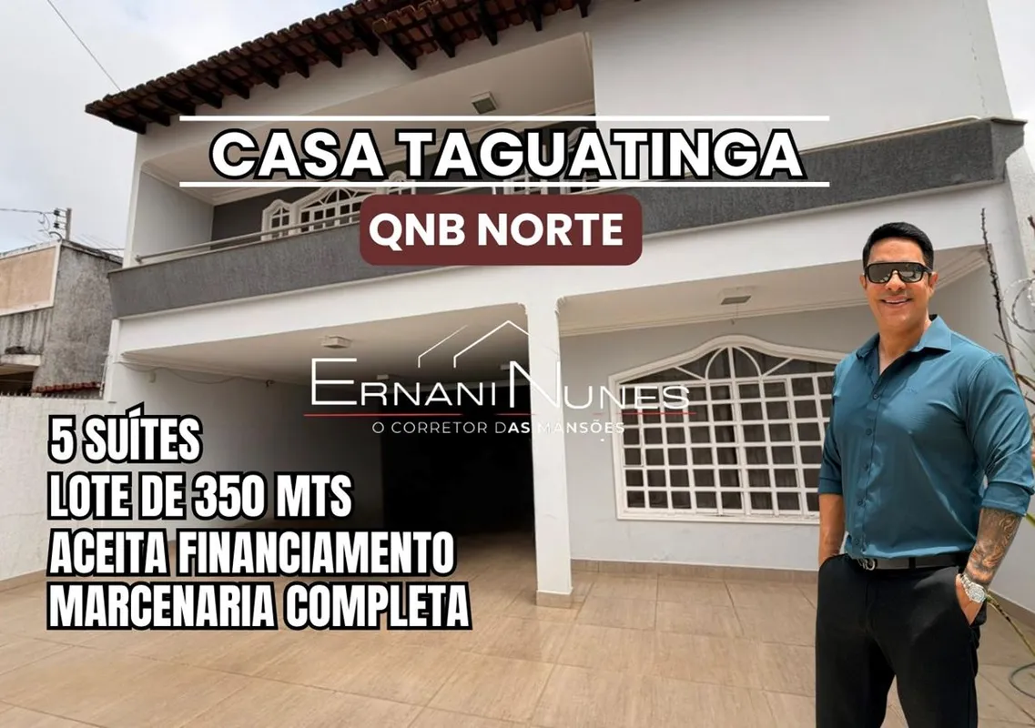 Casa Alto Padrão na QNB em Taguatinga Norte Casa ótima composta por 4 suítes + 1...