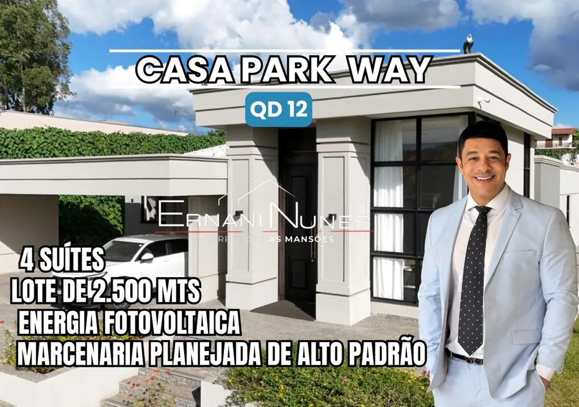 CASA DE ALTO PADRÃO | PARK WAY ? QUADRA 12Uma residência que combina sofisticaçã...