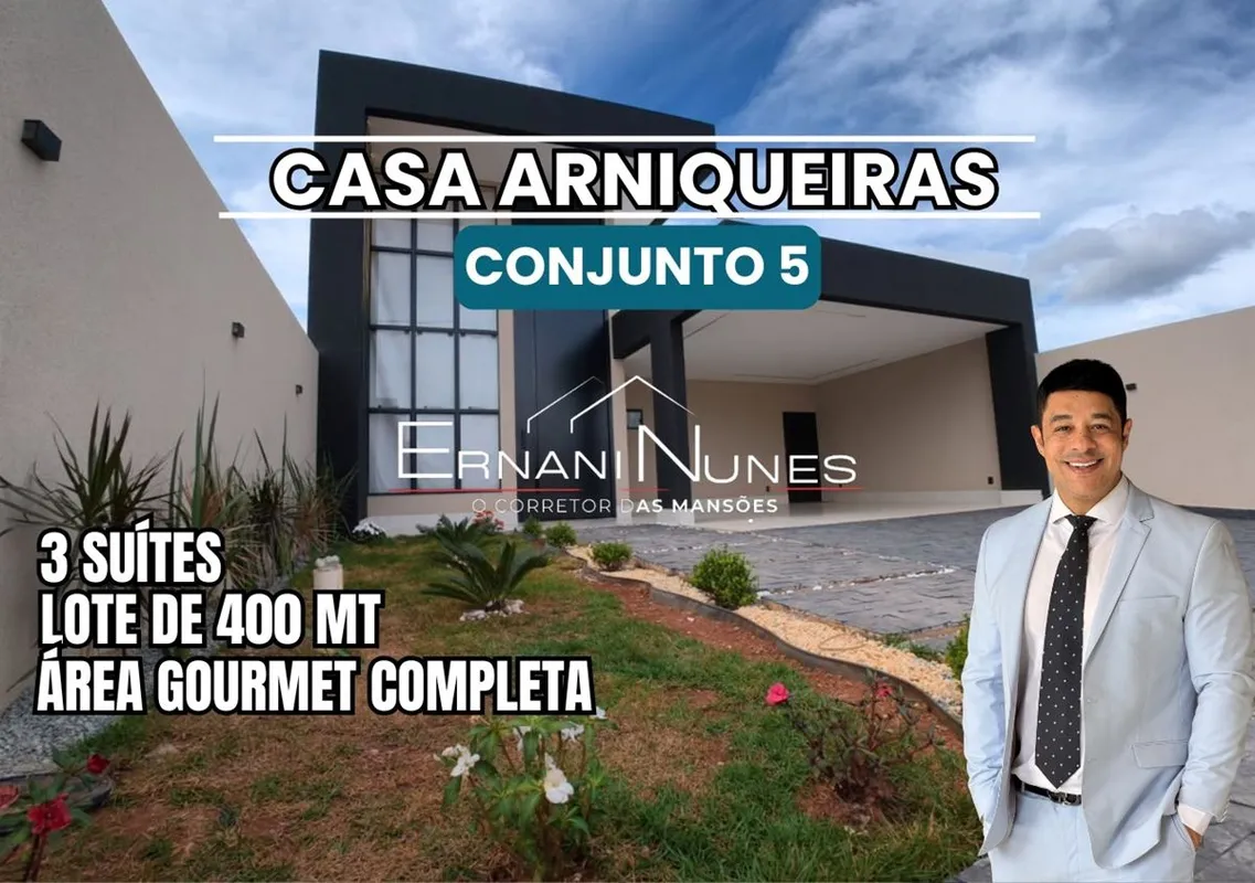 UMA CASA QUE IMPRESSIONA EM CADA DETALHE! Arniqueira Conjunto 5Próxima à Mansão ...