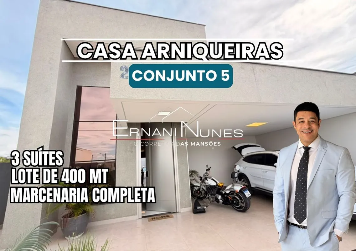 UMA CASA QUE IMPRESSIONA EM CADA DETALHE! Arniqueira ? Conjunto 5Próxima à Mansã...
