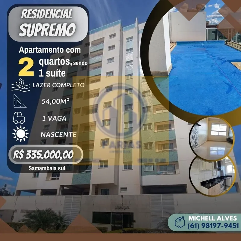 RESIDENCIAL SUPREMO QUADRA: 114 SULSAMANBAIA SUL , A 150m² DA ESTAÇÃO DO METRÔSO...