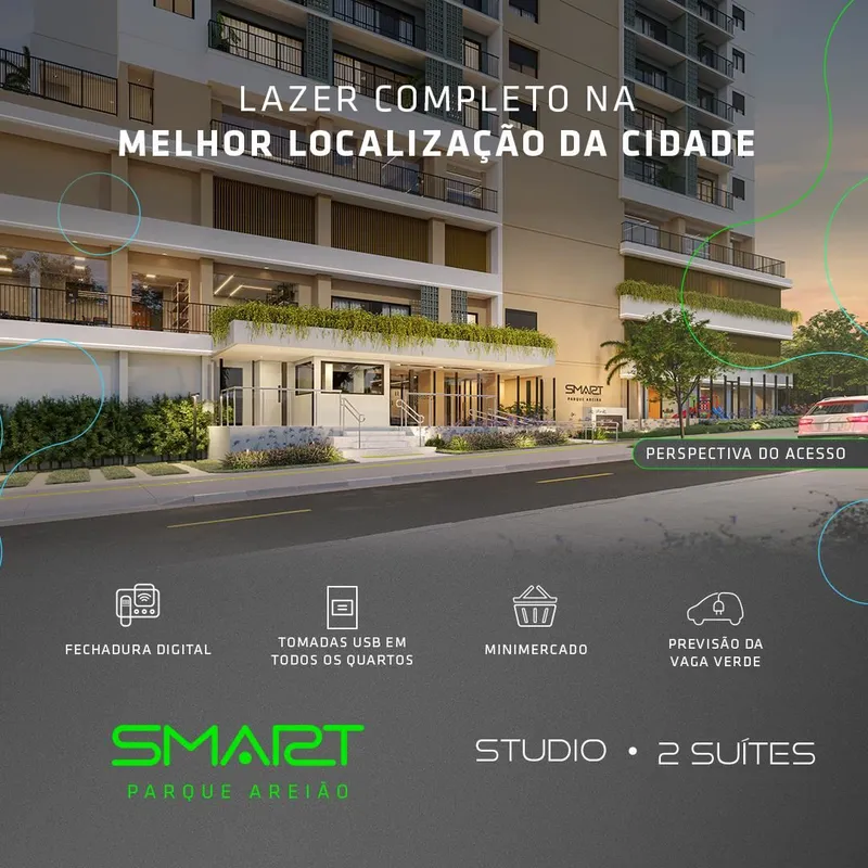SMART PARQUE AREIÃO | STUDIO NO 20º ANDAR | VISTA LIVRE | AO LADO DO PARQUE AREI...