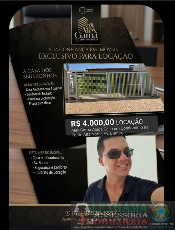 ALEX GAMA ALUGA: CASA 03 QUARTOS (01 SUÍTE) – CONDOMÍNIO VIVA REAL – RUA CARAÍBA...