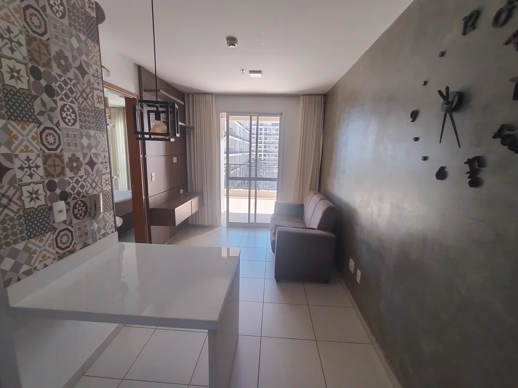 Apt 46m - Planejado - Vista piscina - Nascente - Mobiliado - Cortina- Valor incl...
