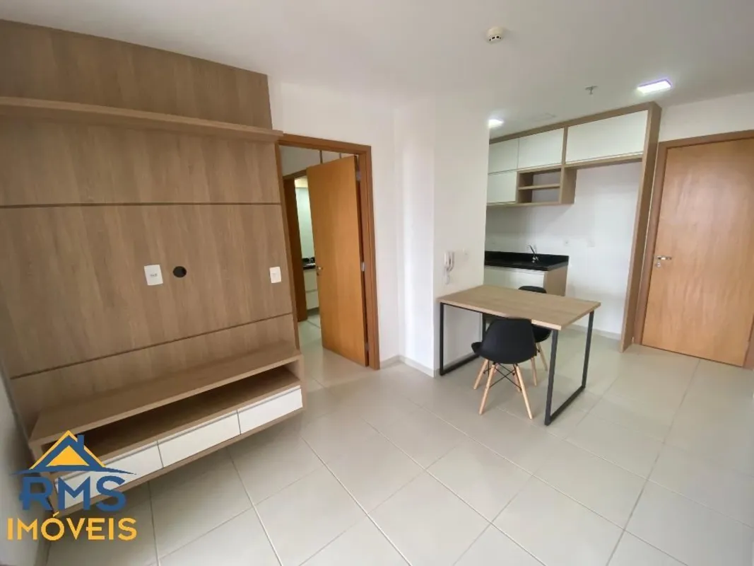 Apartamento 01 Quarto Tagua Life - Sala ampla para dois ambientes com cozinha am...