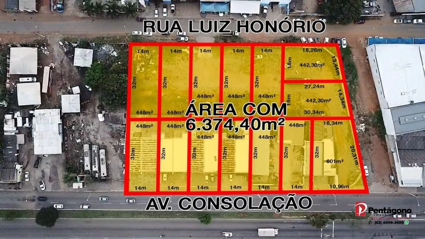 ÁREA COMERCIAL À VENDA - 6.374,40 m²Localização estratégica entre a Av. Consolaç...