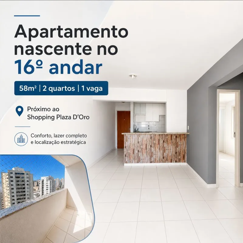 Apartamento à venda no Condomínio Marfim58m²1 vaga de garagem2 quartosPrédio com...
