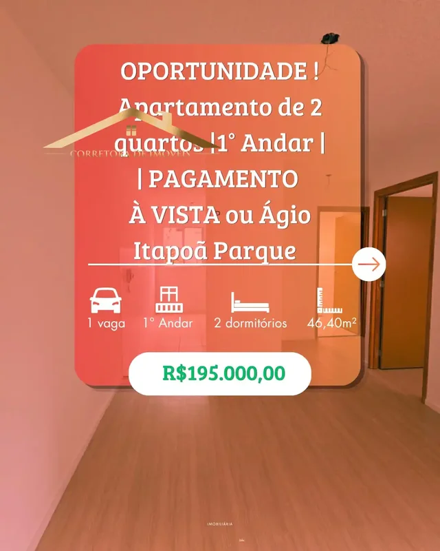 *OPORTUNIDADE!!!**VENDE-SE* apartamento de 2 quartos Original no *Itapoã Parque ...
