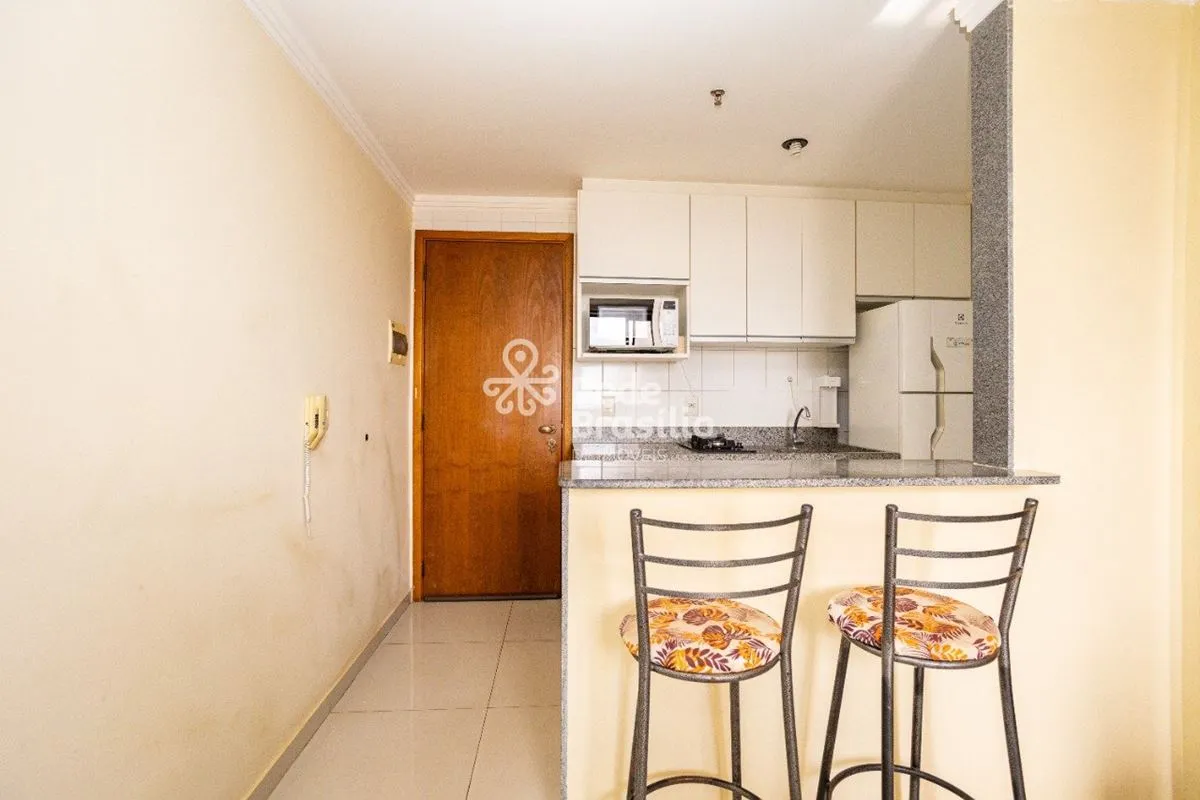Qs 9 - Residencial Julia | Apartamento de 1 Quarto mobiliado - Suíte - Cozinha c...