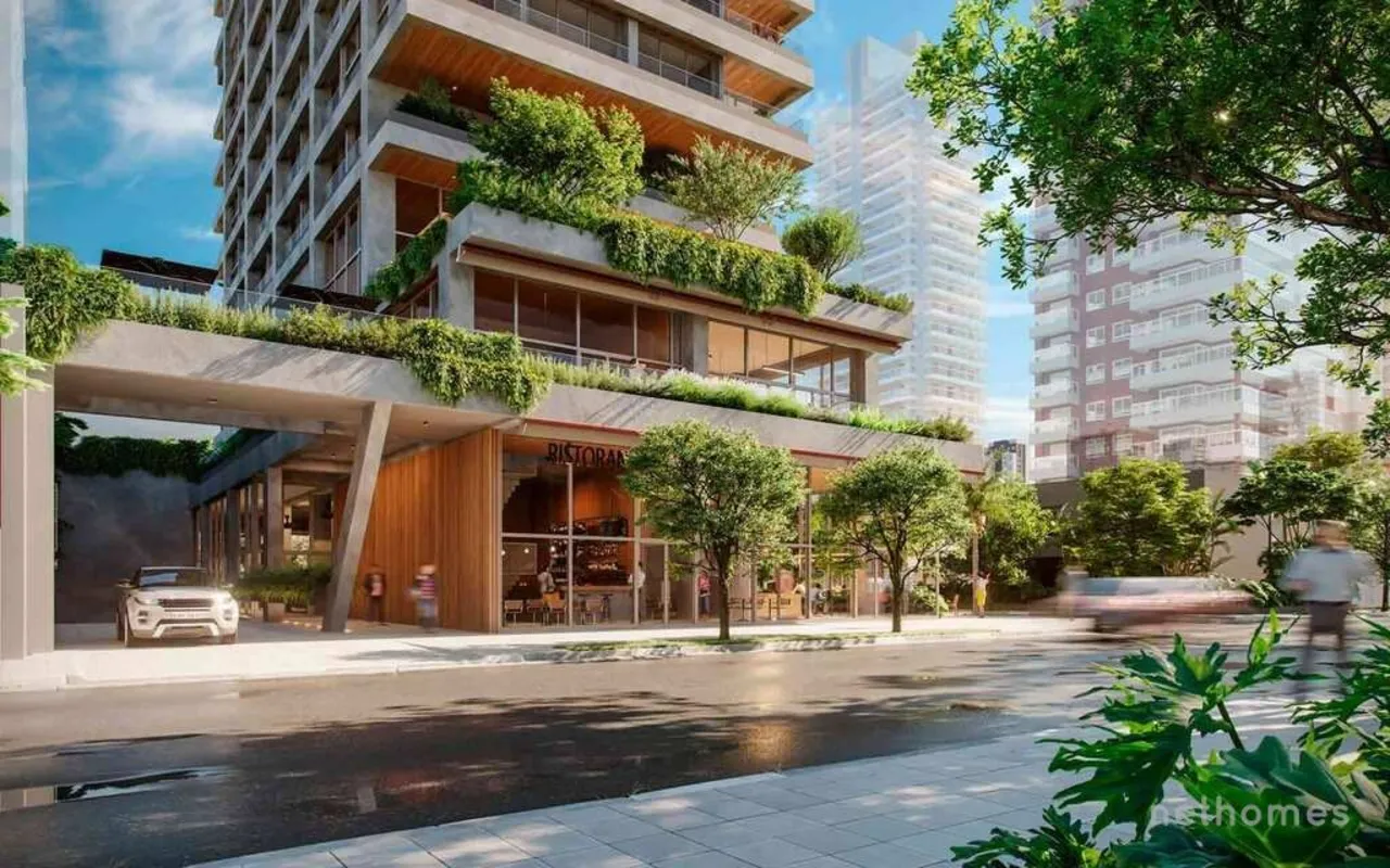 O projeto traz o conceito de arquitetura sintética: cada material no seu devido ...