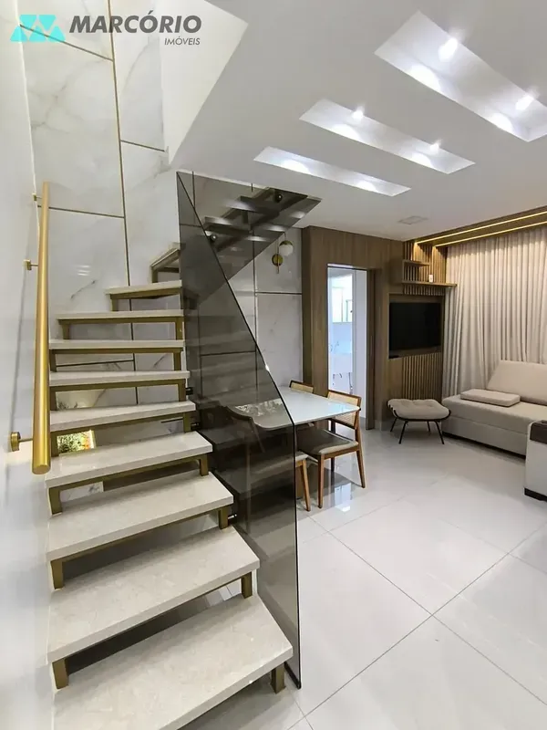 Luxuoso apartamento duplex MOBILIADO (cobertura), 108m², em Goiânia/GO. 01 cozin...