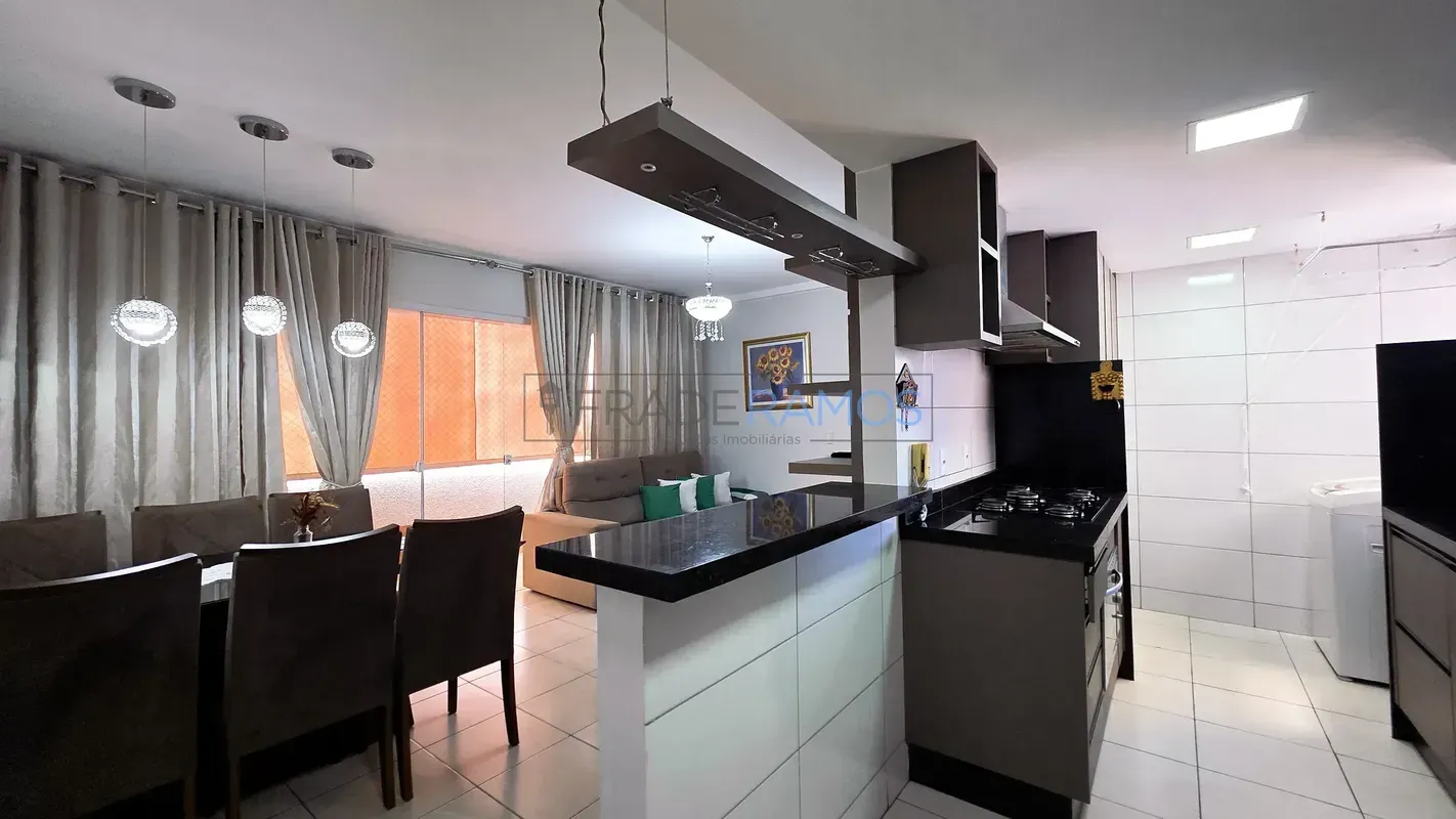 Apartamento mobiliado para alugar na Vila Rosa, em Goiânia, com 76,28 m², 3 quar...