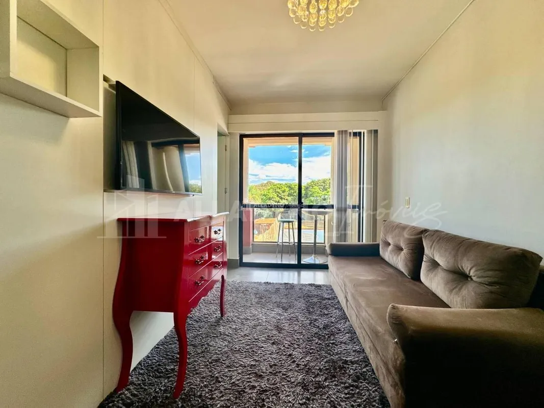 FLAT MOBILIADO DE 37 M² COM VARANDA E VISTA LIVRE NO LAKE SIDE – BRASÍLIAConfort...