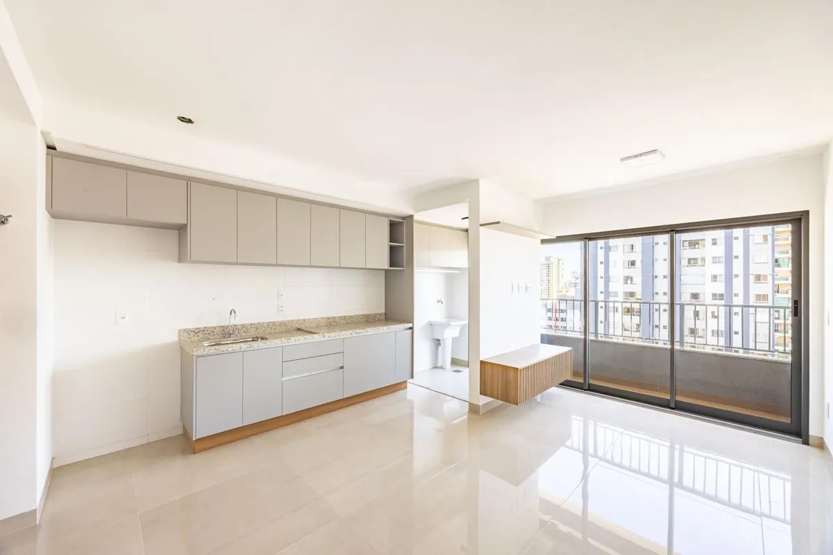 Este apartamento para locação no Soft Pedro Ludovico tem 65 m² no 10º andar, com...