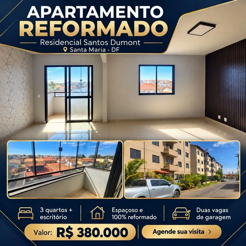 APTº REFORMADO 102m², 3 QTS 1 SUITE, SALA 2 AMBIENTES VARANDA, Residencial Santo...