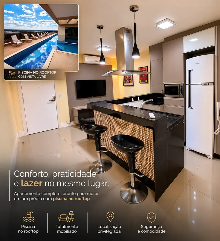 Apartamento Mobiliado para Aluguel no Noroeste | SQNW 310More com conforto, prat...