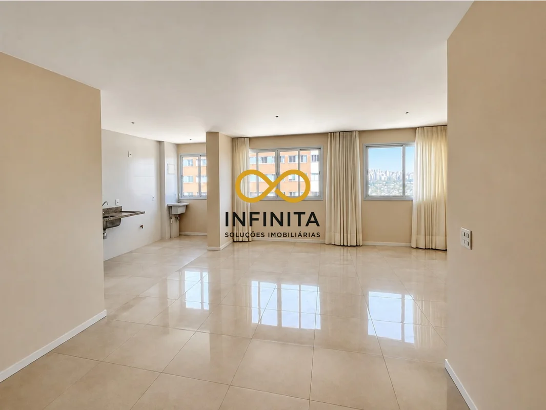 Andar alto, com duas vagas de garagem cobertas Soltas.Apartamento de 1 quarto co...