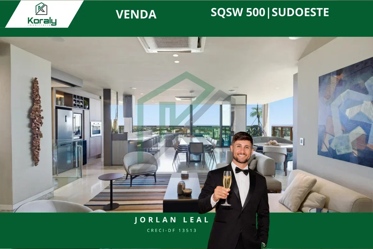 SQSW 302 – Cobertura Exclusiva 525 m² MobiliadaProjeto assinado pelo renomado es...