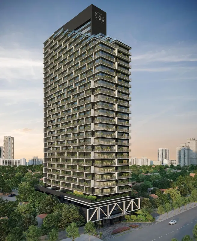 A sala comercial de 46,20 m² no Opus Geo Work 136 (localizado na Avenida 136, Se...