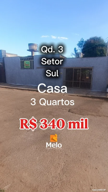 Excelente oportunidade de morar bem no Setor Sul do Gama! Casa em localização es...