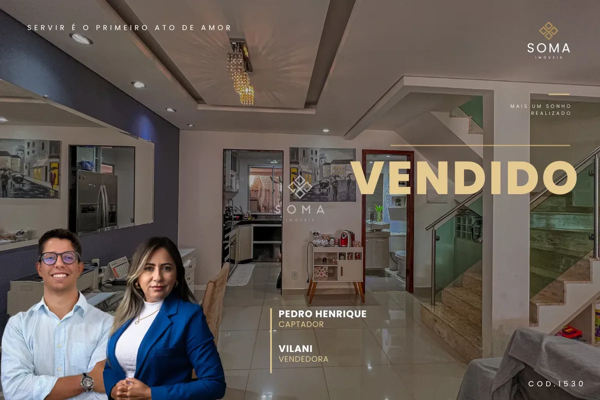 ESPECIFICAÇÕES DA CASA: - Sala ampla para dois ambientes com painel de TV - Cozi...