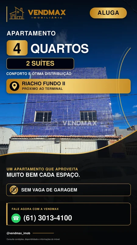 ?? ALUGA-SE APARTAMENTO ESPAÇOSO NO RIACHO FUNDO 2!Se você procura espaço, confo...