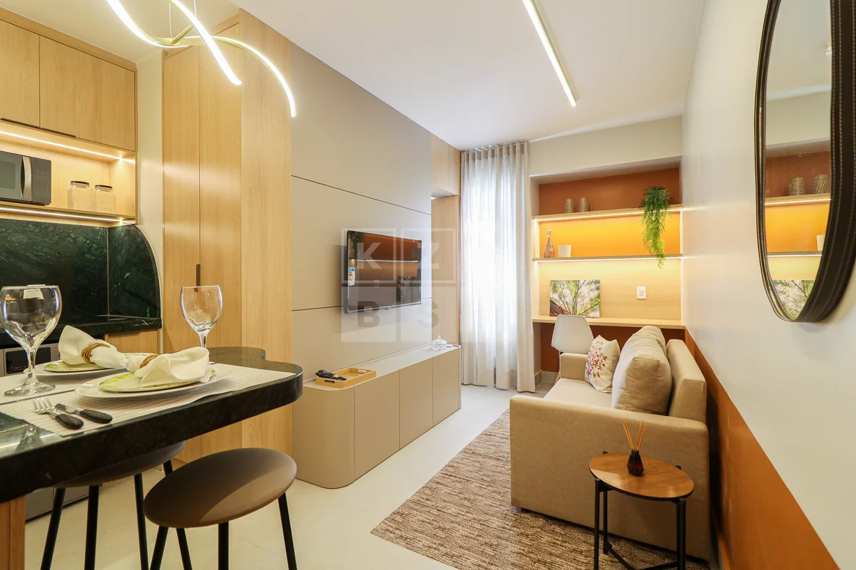 Andar alto | Vista aberta e permanente | 26m² | Vaga coberta no subsolo Design c...