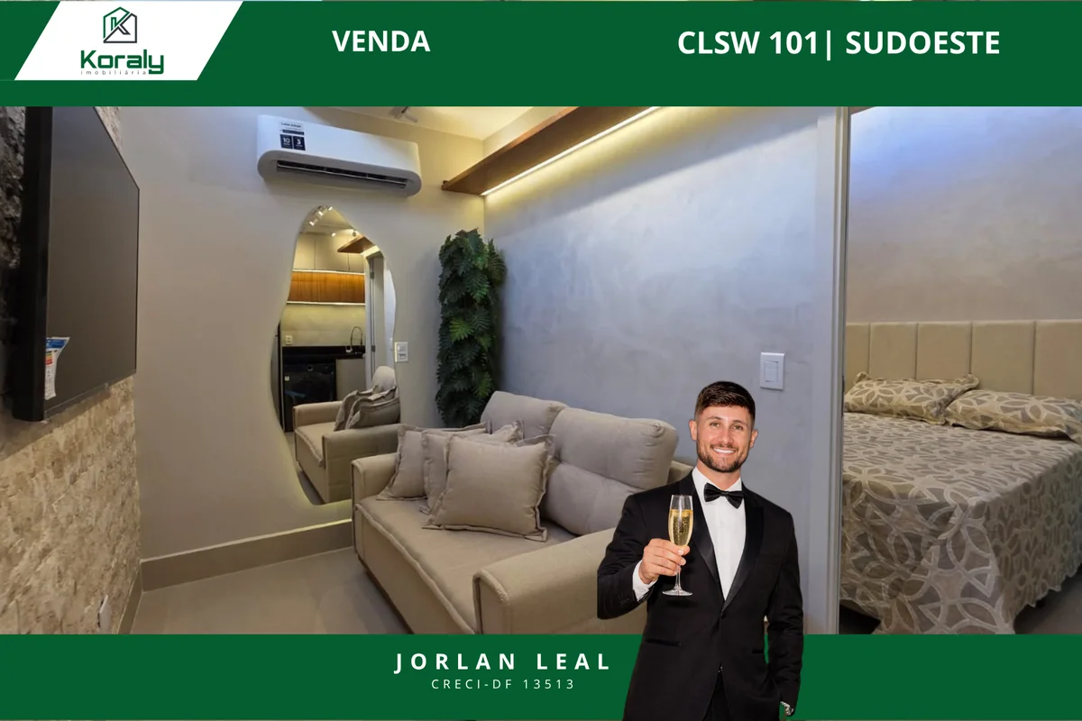 Uma oportunidade diferenciada no Sudoeste: apartamento de 23,59 m², completament...
