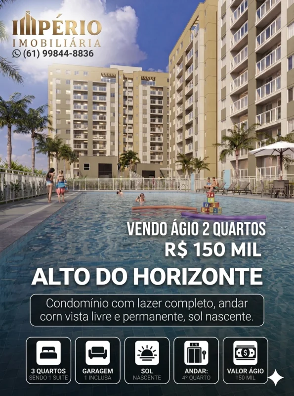 Oportunidade imperdível com menor preçoÁgio Alto do Horizonte 2 Quartos sendo 1 ...