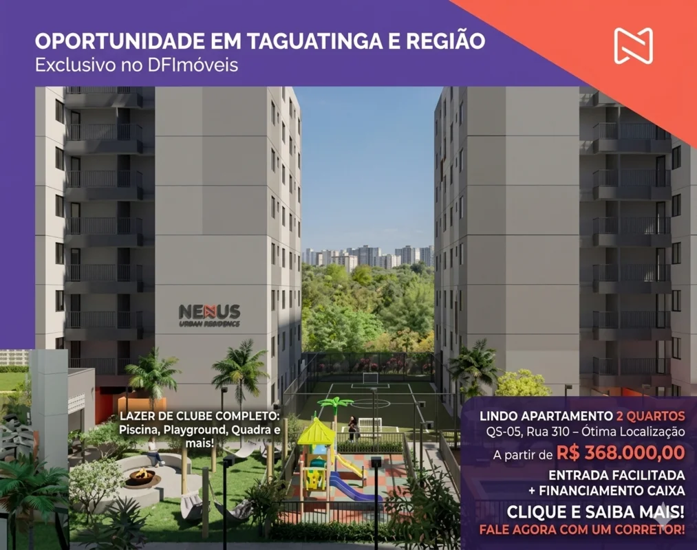  Lindo 2 Quartos na QS 05 Taguatinga – Use seu FGTS e Entrada Facilitada!Chegou ...