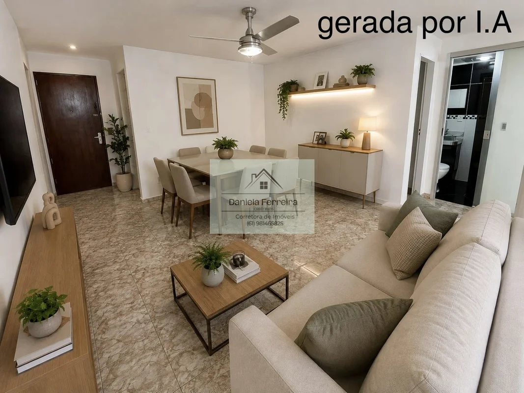 Vendo Apartamento Qi 31 - Guará II- Ampla cozinha com área de serviço;- 3 quarto...