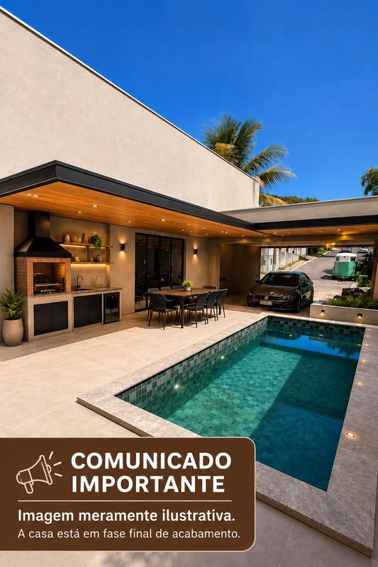 UMA CASA NOVA, MODERNA E PENSADA PARA VIVER BEM.No coração do Condomínio Quintas...