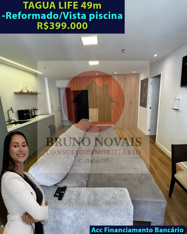 Apt 903C - Vista piscina - ?Planejado - ?Lavanderia - ?Planta de 48m - ?Reformad...