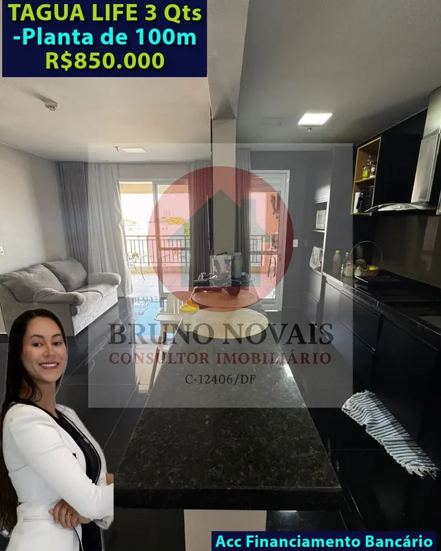 Apt 3 Qts - Nascente - ?2 Banheiros - ?Planta de 100m- ?Planejado- ?Reformado- ?...