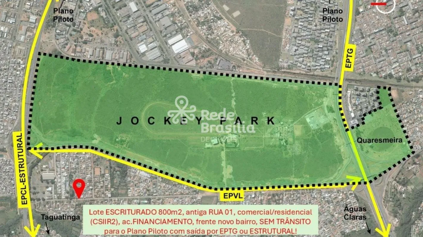 NOVO BAIRRO JOCKEY | LOTE RESIDENCIAL/COMERCIAL | 800m² | ESCRITURADO E ACEITA F...