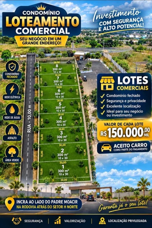 Oportunidade de adquirir um lote comercial de 300m² na Rodovia BR 070, km 17, na...