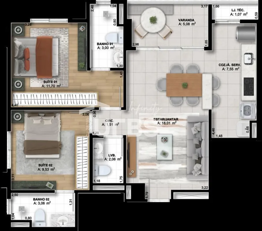 COD U-0025777 - 140 Wellness Marista - Setor MaristaApartamento em andar alto - ...
