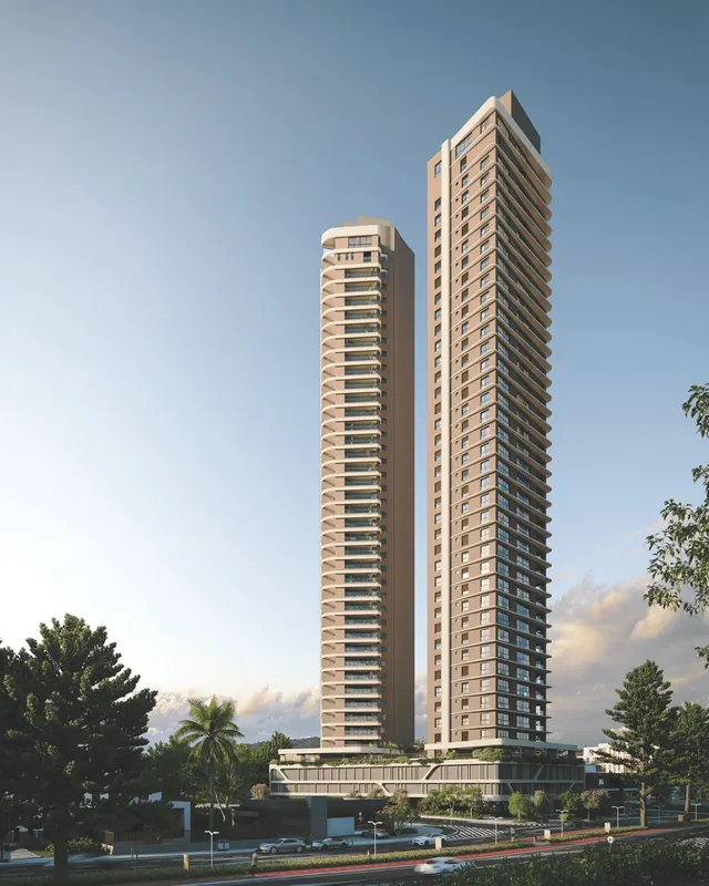 Duas torres com apartamentos de 231 a 278 m², todos com 4 suítes e 3 vagas, além...