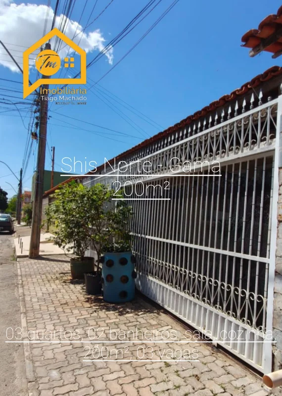 Excelente casa na Shis Norte – Gama/DF- 03 quartos, sendo 01 suíte; - Sala;- Coz...